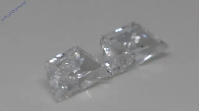 Alt view image 3 of 4 - A Pair of Trapezoid Cut Natural Mined Loose Diamonds (0.7 Ct,H Color,SI1 Clarity)