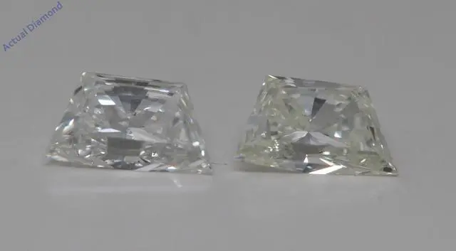 Main image of A Pair of Trapezoid Cut Natural Mined Loose Diamonds (0.59 Ct,I Color,SI1 Clarity)