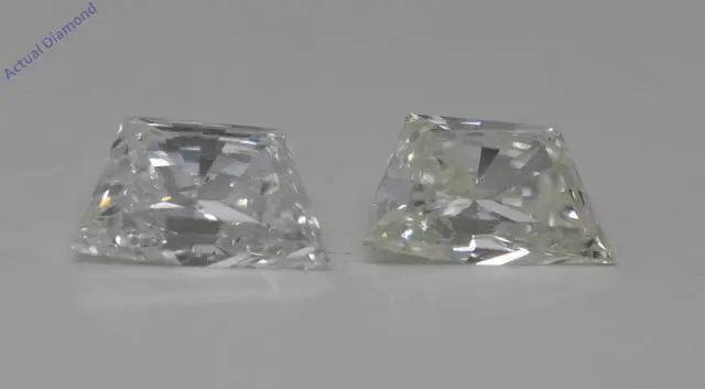 Alt view image 4 of 4 - A Pair of Trapezoid Cut Natural Mined Loose Diamonds (0.59 Ct,I Color,SI1 Clarity)