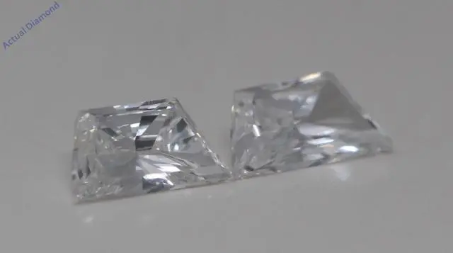 Alt view image 2 of 4 - A Pair of Trapezoid Cut Natural Mined Loose Diamonds (0.61 Ct,G Color,VS2 Clarity)