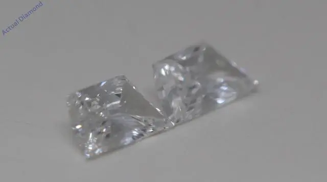 Alt view image 3 of 4 - A Pair of Trapezoid Cut Natural Mined Loose Diamonds (0.61 Ct,G Color,VS2 Clarity)