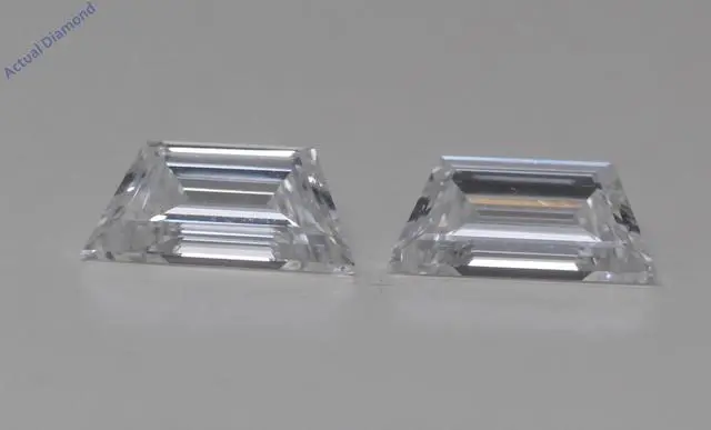 Main image of A Pair of Trapezoid Step Cut Natural Mined Loose Diamonds (0.52 Ct,D Color,VVS1 Clarity) GIA Certified