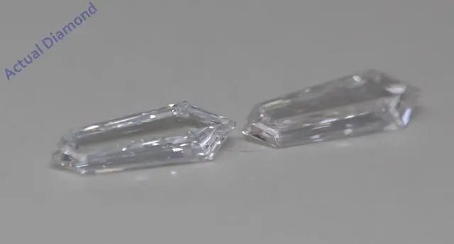Alt view image 2 of 4 - A Pair of Kite Cut Natural Mined Loose Diamonds (0.48 Ct,E Color,VS1 Clarity)