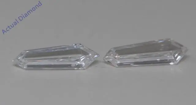 Alt view image 4 of 4 - A Pair of Kite Cut Natural Mined Loose Diamonds (0.48 Ct,E Color,VS1 Clarity)