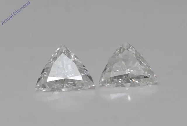 Main image of A Pair of Trilliant Cut Natural Mined Loose Diamonds (0.83 Ct,I Color,VS1-VS2 Clarity)