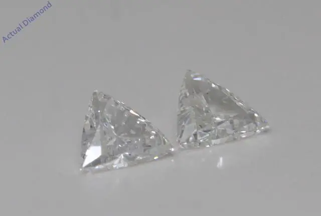 Alt view image 2 of 4 - A Pair of Trilliant Cut Natural Mined Loose Diamonds (0.83 Ct,I Color,VS1-VS2 Clarity)