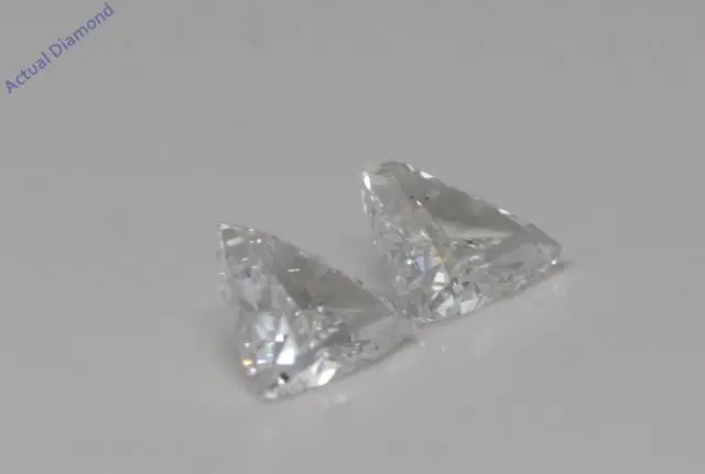Alt view image 3 of 4 - A Pair of Trilliant Cut Natural Mined Loose Diamonds (0.83 Ct,I Color,VS1-VS2 Clarity)