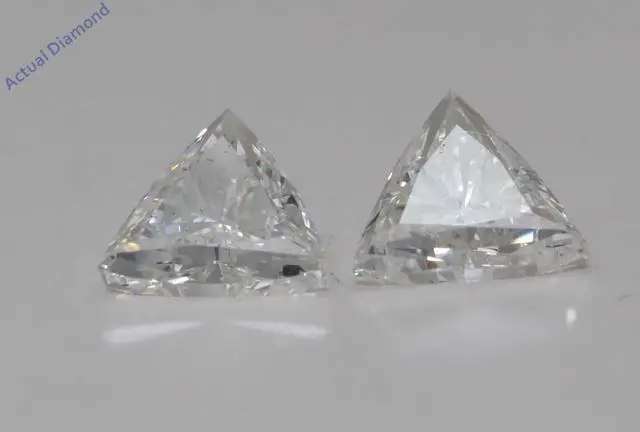 Main image of A Pair of Trilliant Cut Natural Mined Loose Diamonds (1.18 Ct,I Color,SI1-SI2 Clarity)
