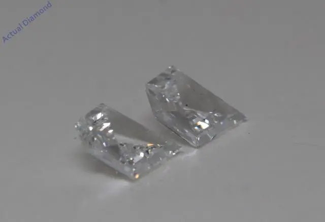 Alt view image 3 of 4 - A Pair of Shield Cut Natural Mined Loose Diamonds (0.8 Ct,E Color,VVS1 Clarity)