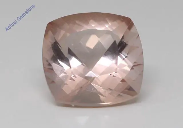 Alt view image 4 of 4 - Cushion Cut Natural Mined Loose Morganite (6.63 Ct,Peach(Irradiated) Color,VS Clarity)