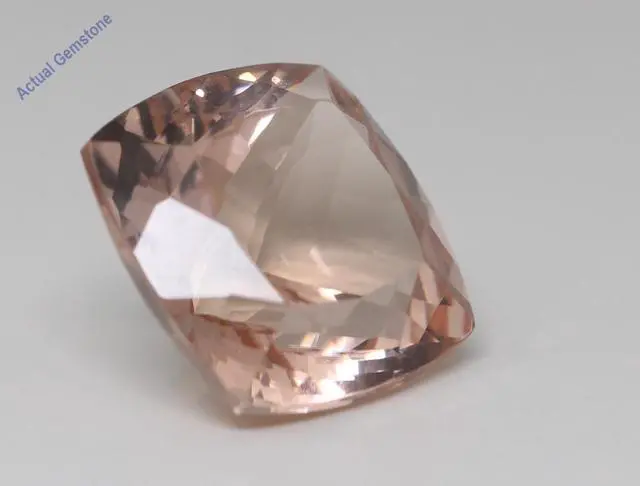 Alt view image 3 of 4 - Cushion Cut Natural Mined Loose Morganite (11.3 Ct,Peach(Irradiated) Color,VS Clarity)