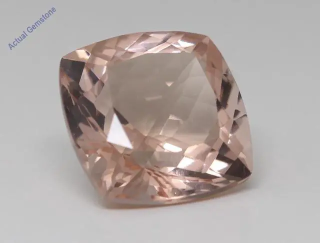 Alt view image 2 of 4 - Cushion Cut Natural Mined Loose Morganite (11.3 Ct,Peach(Irradiated) Color,VS Clarity)
