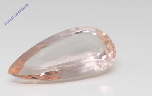 Alt view image 2 of 4 - Pear Cut Natural Mined Loose Morganite (36.21 Ct,Peach(Irradiated) Color,VS Clarity)