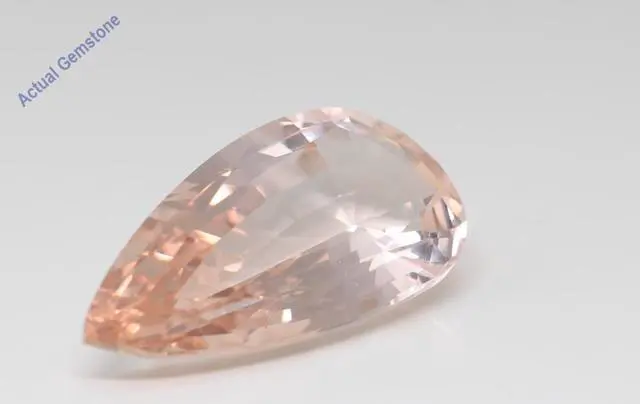 Alt view image 3 of 4 - Pear Cut Natural Mined Loose Morganite (36.21 Ct,Peach(Irradiated) Color,VS Clarity)