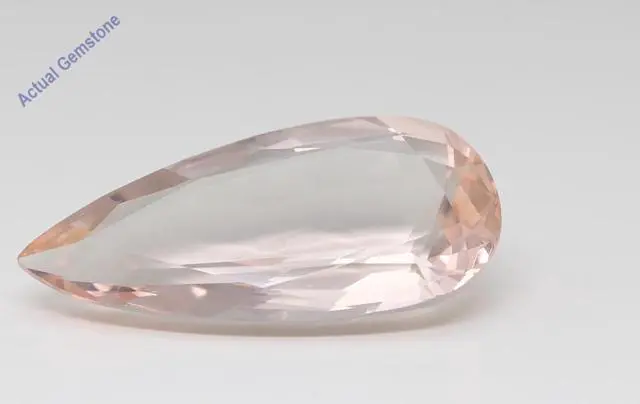 Alt view image 4 of 4 - Pear Cut Natural Mined Loose Morganite (36.21 Ct,Peach(Irradiated) Color,VS Clarity)