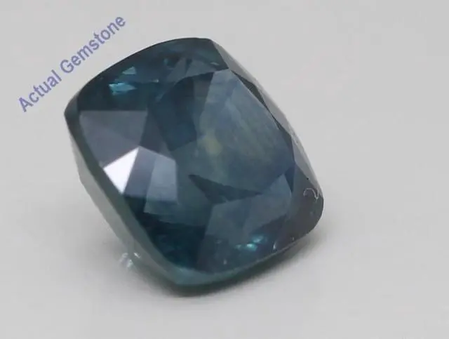 Alt view image 3 of 4 - Cushion Cut Natural Mined Loose Sapphire Montana USA (2.91 Ct,Teal(Heat-Treated) Color,SI2 Clarity)