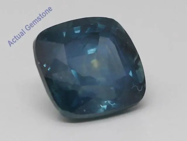 Alt view image 2 of 4 - Cushion Cut Natural Mined Loose Sapphire Montana USA (2.91 Ct,Teal(Heat-Treated) Color,SI2 Clarity)