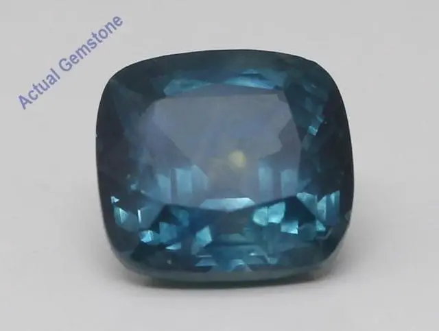 Alt view image 4 of 4 - Cushion Cut Natural Mined Loose Sapphire Montana USA (2.91 Ct,Teal(Heat-Treated) Color,SI2 Clarity)
