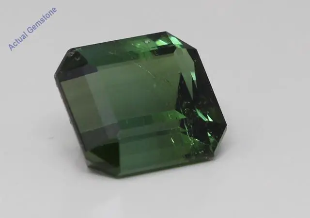 Alt view image 2 of 4 - Emerald Cut Natural Mined Loose Tourmaline (4.67 Ct,Green(Heat-Treated) Color,SI2 Clarity)