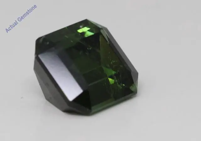 Alt view image 3 of 4 - Emerald Cut Natural Mined Loose Tourmaline (4.67 Ct,Green(Heat-Treated) Color,SI2 Clarity)
