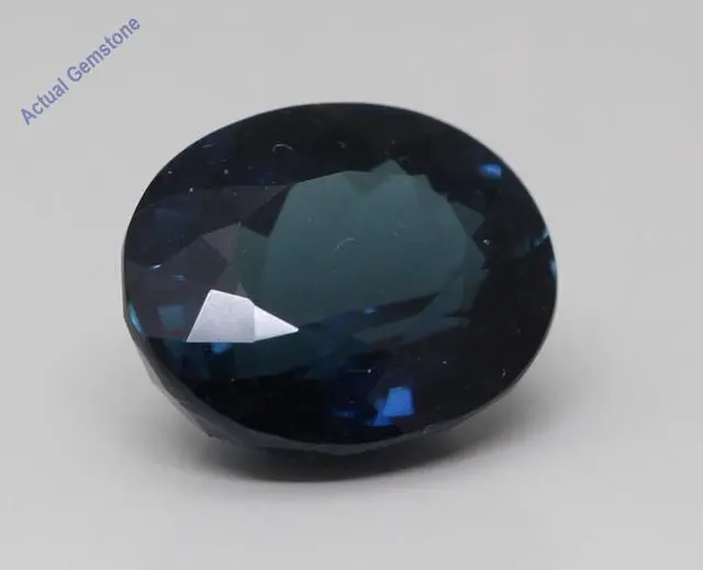 Alt view image 2 of 4 - Oval Cut Natural Mined Loose Tourmaline (6.02 Ct,Dark Blue(Heat-Treated) Color,VS Clarity)