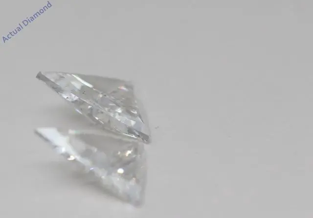 Alt view image 4 of 4 - A Pair of Triangle Cut Natural Mined Loose Diamonds (1.25 Ct,G Color,SI1 Clarity)