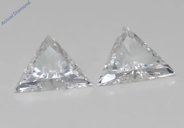 Main image of A Pair of Triangle Cut Natural Mined Loose Diamonds (1.25 Ct,G Color,SI1 Clarity)