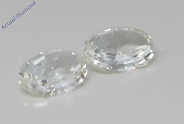 Alt view image 2 of 4 - A Pair of Oval Step Cut Cut Natural Mined Loose Diamonds (0.85 Ct,K Color,VS2 Clarity)