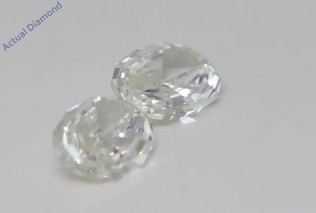 Alt view image 3 of 4 - A Pair of Oval Step Cut Cut Natural Mined Loose Diamonds (0.85 Ct,K Color,VS2 Clarity)