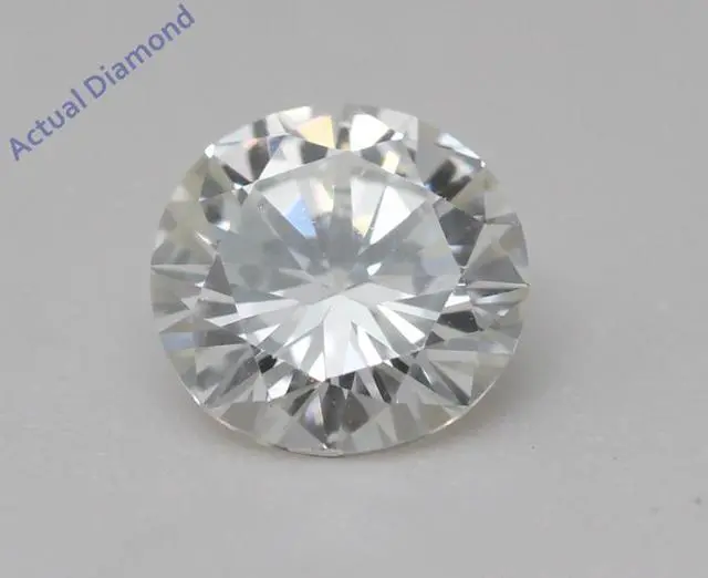 Alt view image 3 of 5 - Round Natural Mined Diamond Solitaire Pendant Necklace 14K White Gold (0.71 Ct,H Color,VVS1 Clarity) IGL