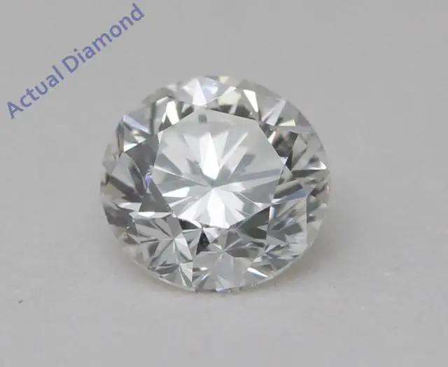 Alt view image 3 of 5 - Round Natural Mined Diamond Solitaire Pendant Necklace 14K White Gold (0.5 Ct,G Color,VS1 Clarity) IGL