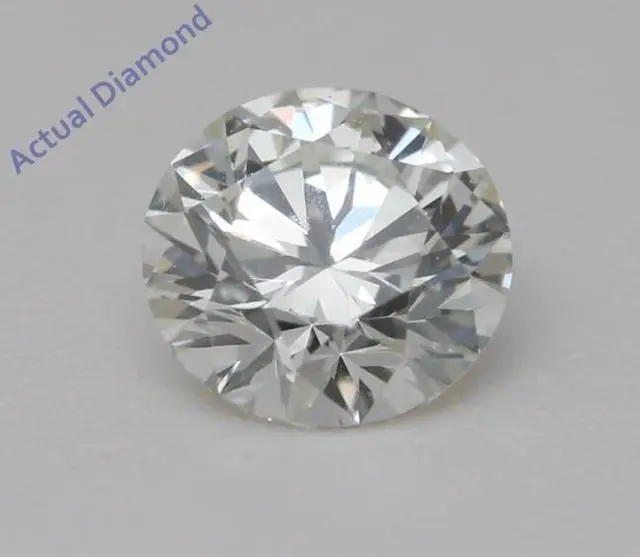 Alt view image 3 of 5 - Round Natural Mined Diamond Solitaire Pendant Necklace 14k Yellow Gold (0.56 Ct,H Color,VVS2 Clarity) IGL