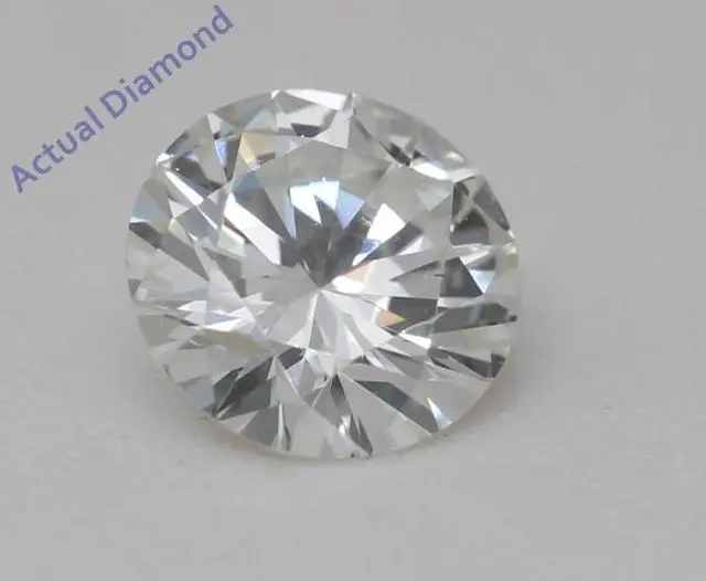 Alt view image 5 of 5 - Round Natural Mined Diamond Solitaire Pendant Necklace 14K White Gold (0.52 Ct,G Color,VVS2 Clarity) IGL