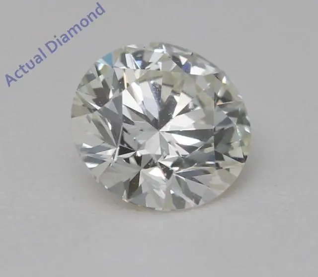 Alt view image 5 of 5 - Round Natural Mined Diamond Solitaire Pendant Necklace 14k Yellow Gold (0.56 Ct,H Color,VVS2 Clarity) IGL