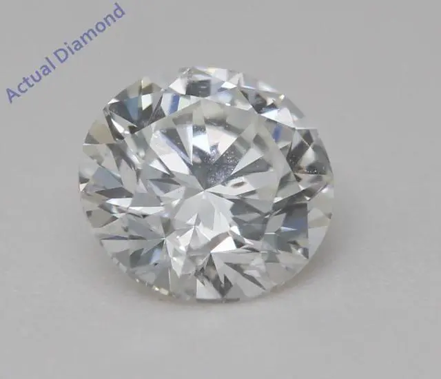 Alt view image 5 of 5 - Round Natural Mined Diamond Solitaire Pendant Necklace 14K White Gold (1.01 Ct,I Color,SI1 Clarity) GIA