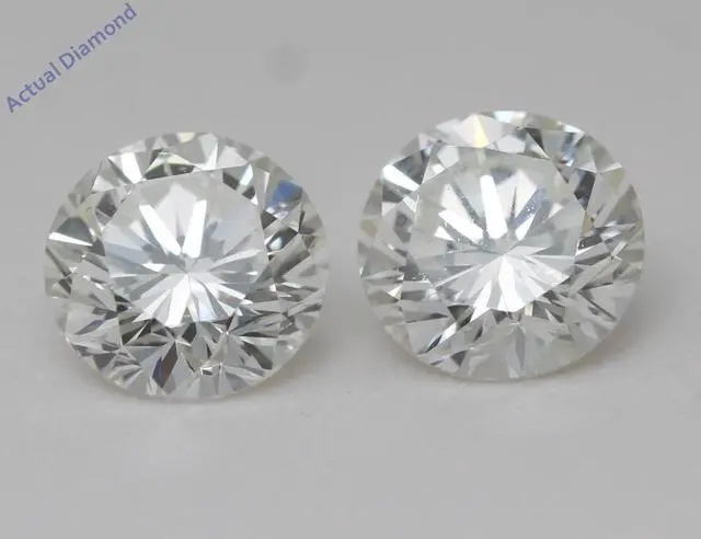 Alt view image 2 of 5 - Round Natural Mined Diamond Stud Earrings 14k Yellow Gold (2.04 Ct,I-h Color,VVS1-VVS2 Clarity IGL )