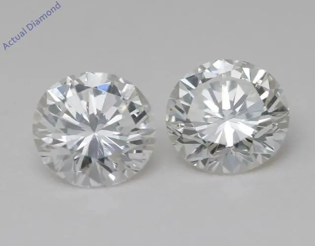 Alt view image 3 of 5 - Round Natural Mined Diamond Stud Earrings 14k White Gold (1.8 Ct,F-g Color,VS1 Clarity IGL Certified)