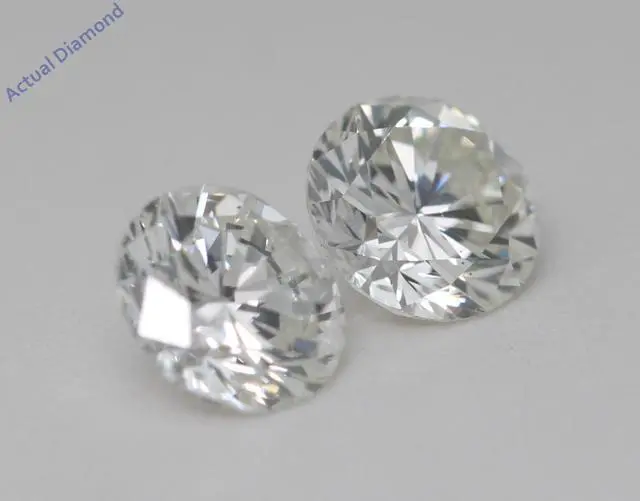 Alt view image 3 of 5 - A Pair of Round Cut Natural Mined Loose Diamonds (1.8 Ct,F-g Color,VS1 Clarity) IGL Certified