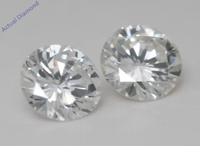Alt view image 3 of 5 - Round Natural Mined Diamond Stud Earrings 14k Yellow Gold (1.89 Ct,F-g Color,VS1-VVS2 Clarity IGL Certified)