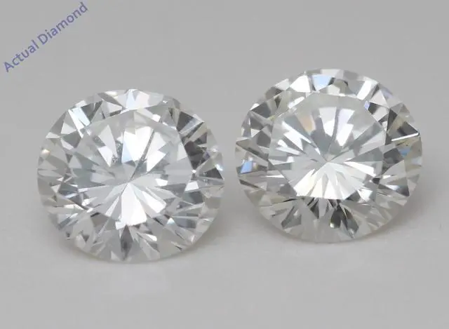 Alt view image 2 of 5 - Round Natural Mined Diamond Stud Earrings 14k Yellow Gold (1.89 Ct,F-g Color,VS1-VVS2 Clarity IGL Certified)