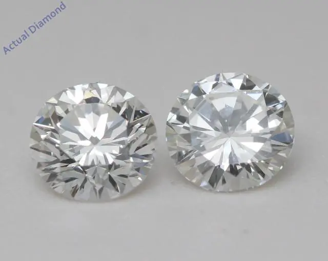 Alt view image 2 of 5 - Round Natural Mined Diamond Lever Back Earrings 14k White Gold (1.44 Ct,H Color,VVS2-VS1 Clarity IGL )
