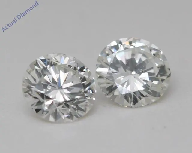 Alt view image 3 of 5 - Round Natural Mined Diamond Lever Back Earrings 14k White Gold (1.44 Ct,H Color,VVS2-VS1 Clarity IGL )
