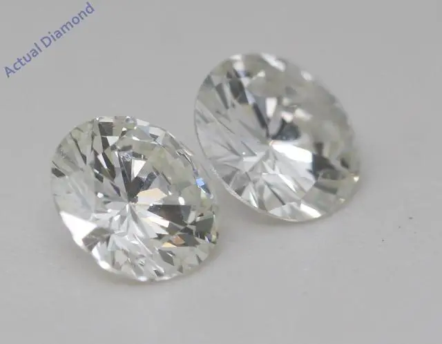 Alt view image 3 of 5 - A Pair of Round Cut Natural Mined Loose Diamonds (1.42 Ct,H-g Color,VVS1-VVS2 Clarity) IGL Certified
