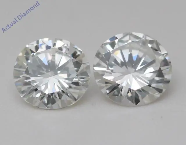 Main image of A Pair of Round Cut Natural Mined Loose Diamonds (1.42 Ct,H-g Color,VVS1-VVS2 Clarity) IGL Certified