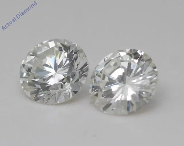 Alt view image 5 of 5 - Round Natural Mined Diamond Lever Back Earrings 14k White Gold (1.44 Ct,H Color,VVS2-VS1 Clarity IGL )