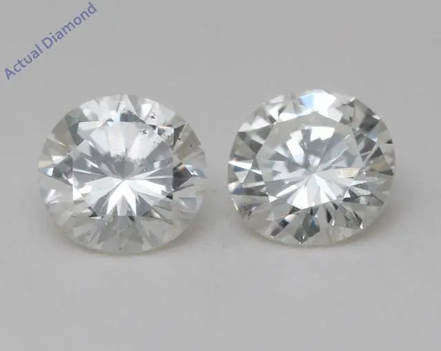 Alt view image 3 of 5 - Round Natural Mined Diamond Stud Earrings 14k White Gold (1.12 Ct,G Color,VS2-VS1 Clarity IGL Certified)