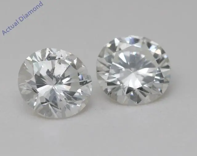 Alt view image 5 of 5 - Round Natural Mined Diamond Stud Earrings 14k White Gold (1.12 Ct,G Color,VS2-VS1 Clarity IGL Certified)