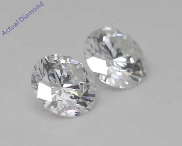 Alt view image 3 of 5 - A Pair of Round Cut Natural Mined Loose Diamonds (0.83 Ct,D Color,VVS2 Clarity) IGL Certified