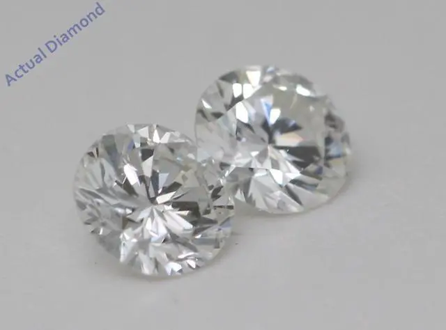 Alt view image 3 of 5 - A Pair of Round Cut Natural Mined Loose Diamonds (0.83 Ct,F Color,VVS2-VS1 Clarity) IGL Certified