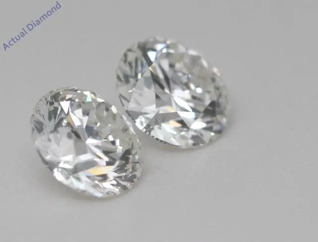 Alt view image 3 of 5 - A Pair of Round Cut Natural Mined Loose Diamonds (2.01 Ct,I Color,SI2 Clarity) GIA Certified